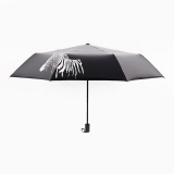 创意雨伞 遇水变色斑马伞 防晒黑胶折叠遮阳伞