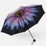 雨伞定制logo 创意焦下三折小黑伞广告三折伞 超强防紫外线广告伞
