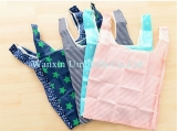 Custom reusable shopping tote bag nylon reusable foldable shopping bag