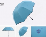 Umbrellas,3 folding Type and Pongee Material change color magic umbrella
