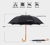 23"Straight Wood Hook Umbrella